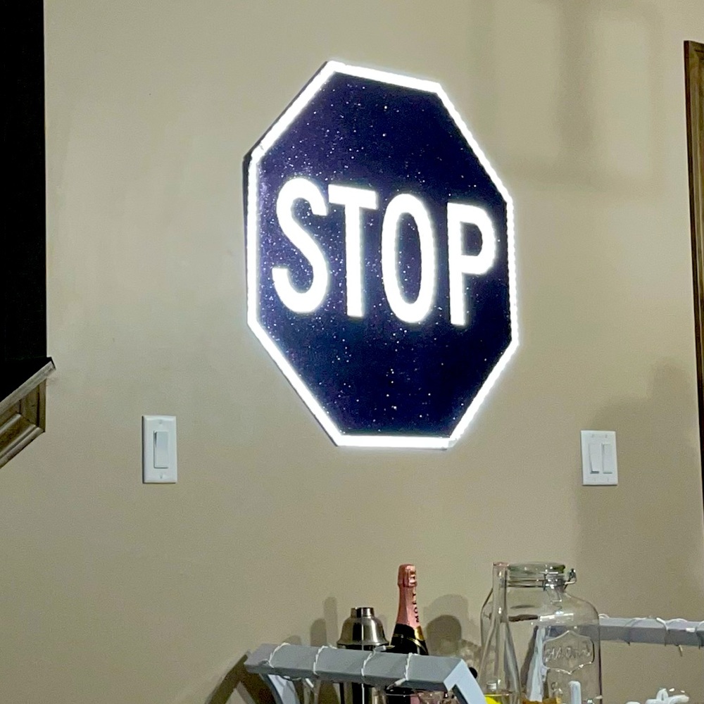 Glitter Stop Sign